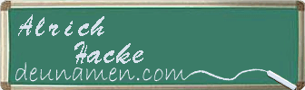 Alrich Hacke Visitenkarte